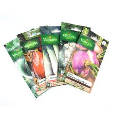 Pack de 5 sachets de graines légumes d'hiver : navet - chou fleur- poireau - potimarron - chou