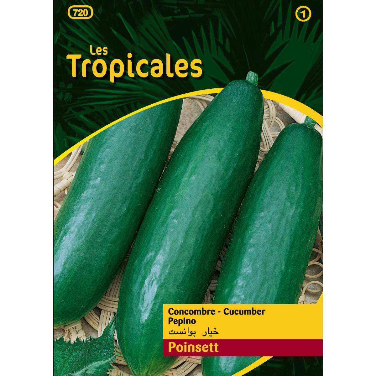 Sachet graines LES TROPICALES - Concombre Poinsett