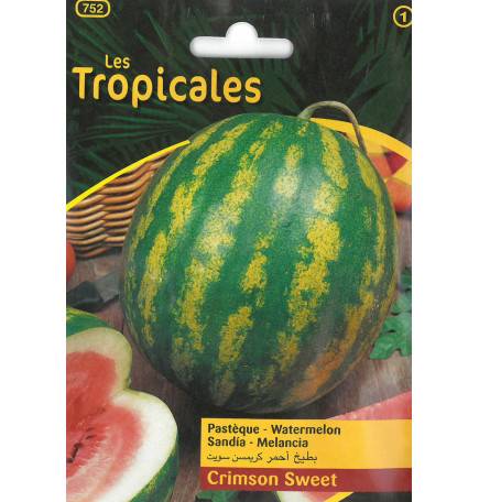 Sachet graines LES TROPICALES - Pastèque Crimson Sweet