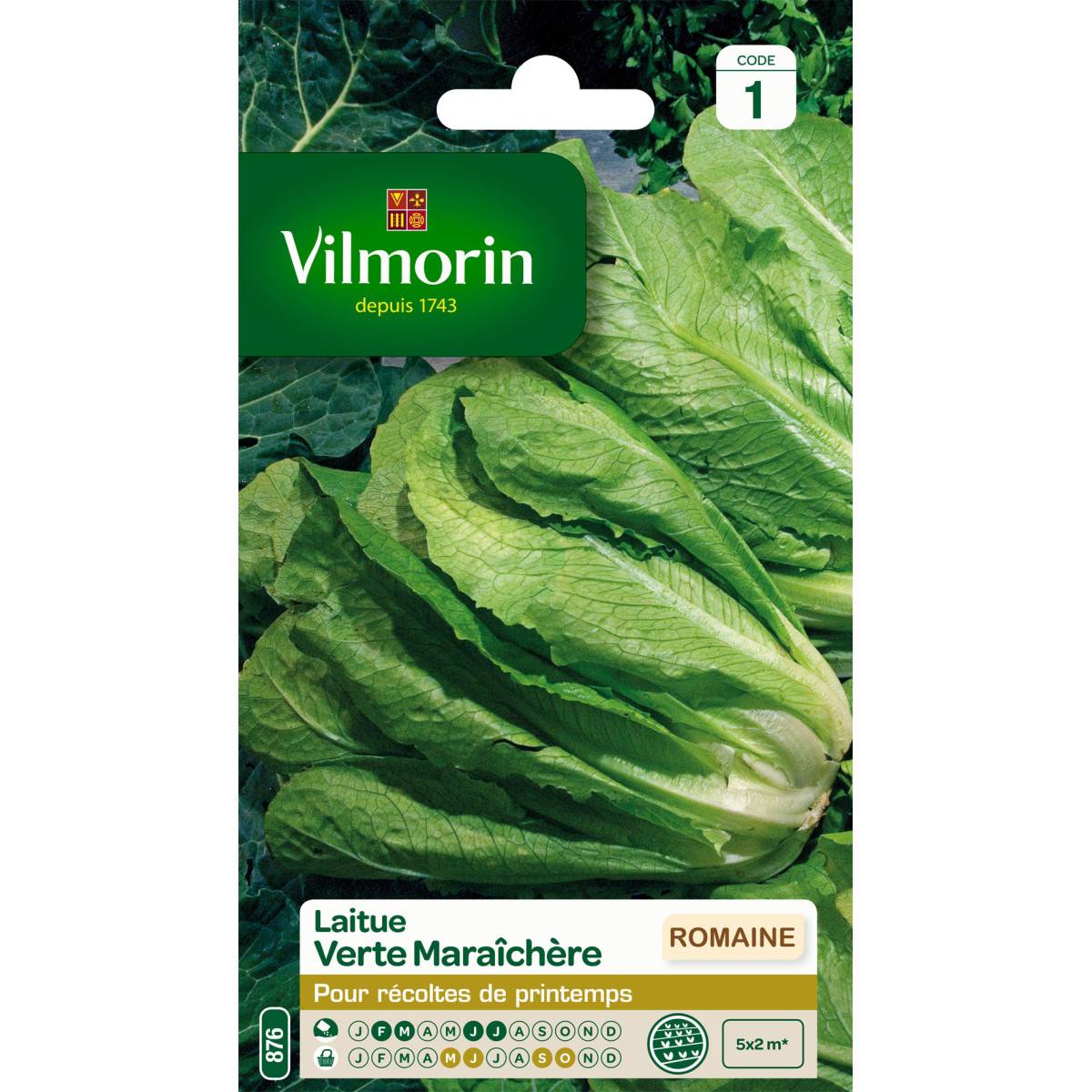 Sachet graines Laitue Verte Maraîchère