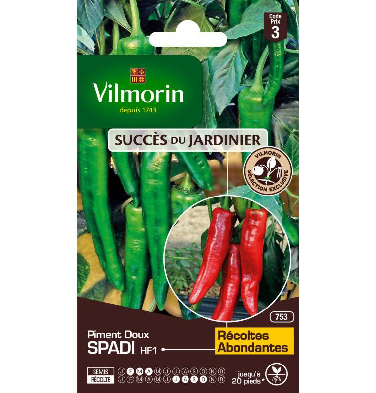 Sachet graines Piment doux SPADI HF1