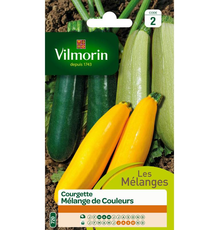 Sachet graines Courgette Mélange de couleurs