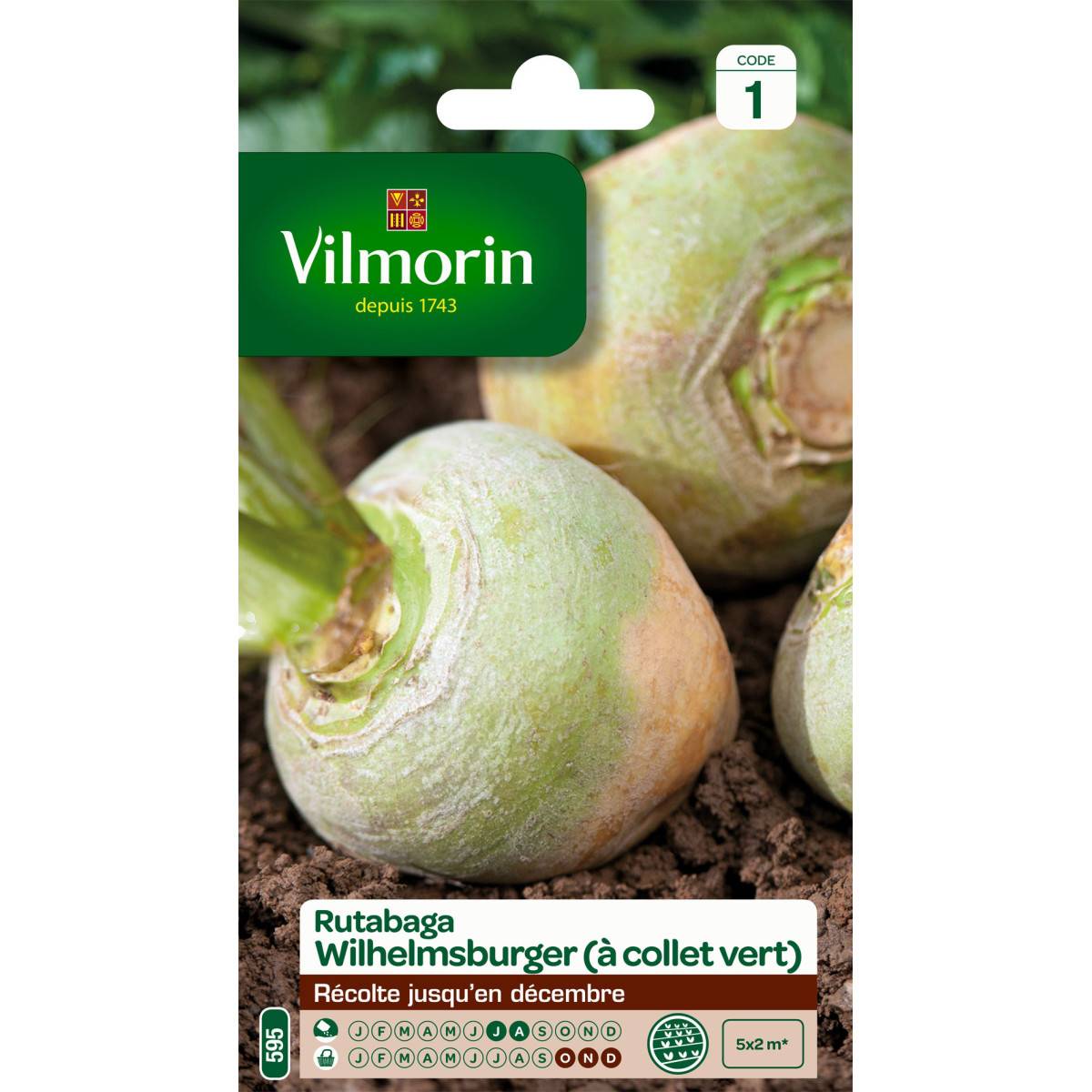 Sachet graines Rutabaga Wilhelmsburger ( à collet vert )