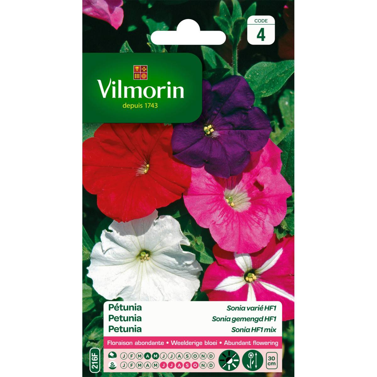 Sachet graines Petunia Sonia varié HF1