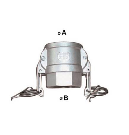 Camlock acoplamiento hembra - BSP rosca interior en aluminio - Tipo D