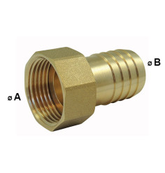 Splined Fittings: 2 Piece Female End (Free Nut)