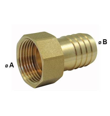 Splined Fittings: 2 Piece Female End (Free Nut)