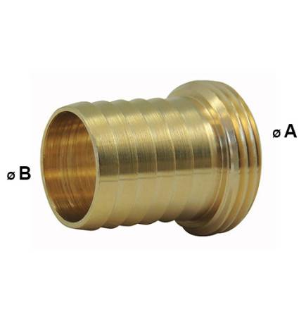 Male splined tip - male threaded brass