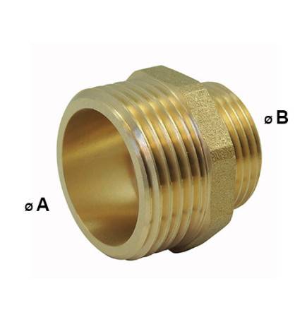 Nipple Male / Male Reduced Brass