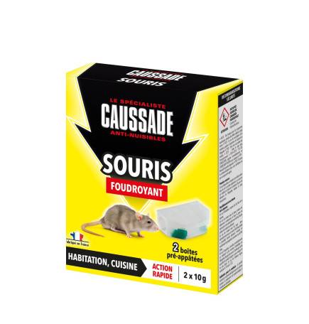 Souricide Souris - Poste Pré Appât foudroyant 20 grs ( 2 x 10 grs )