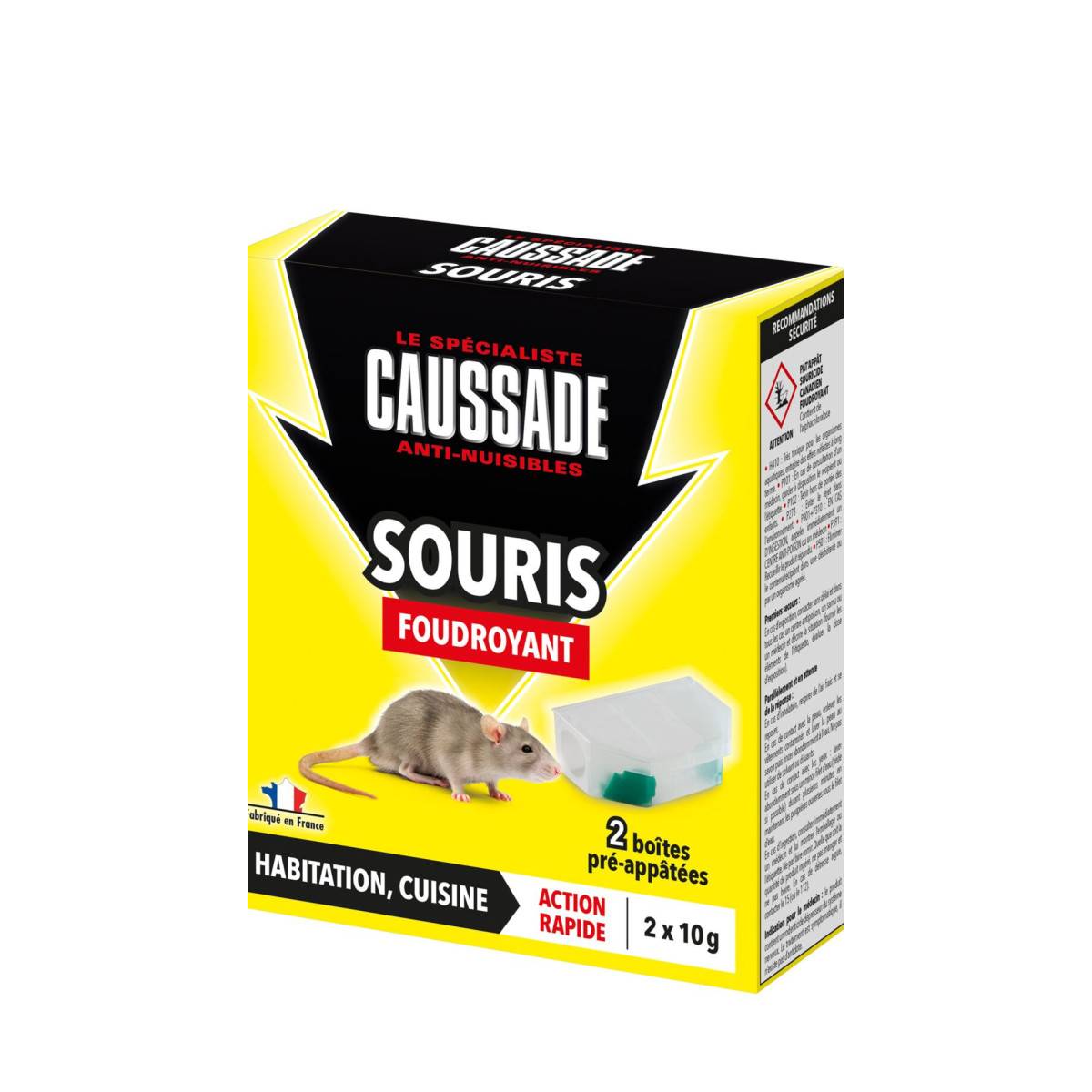 Souricide Souris - Poste Pré Appât foudroyant 20 grs ( 2 x 10 grs )