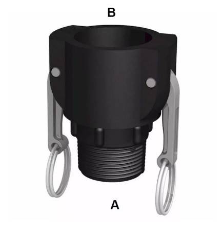 Raccord camlock male 1/2'' - fileté femelle 1/2'' BSP 