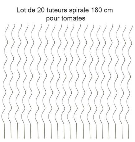 Tuteur spirale 180cm en acier galvanisé