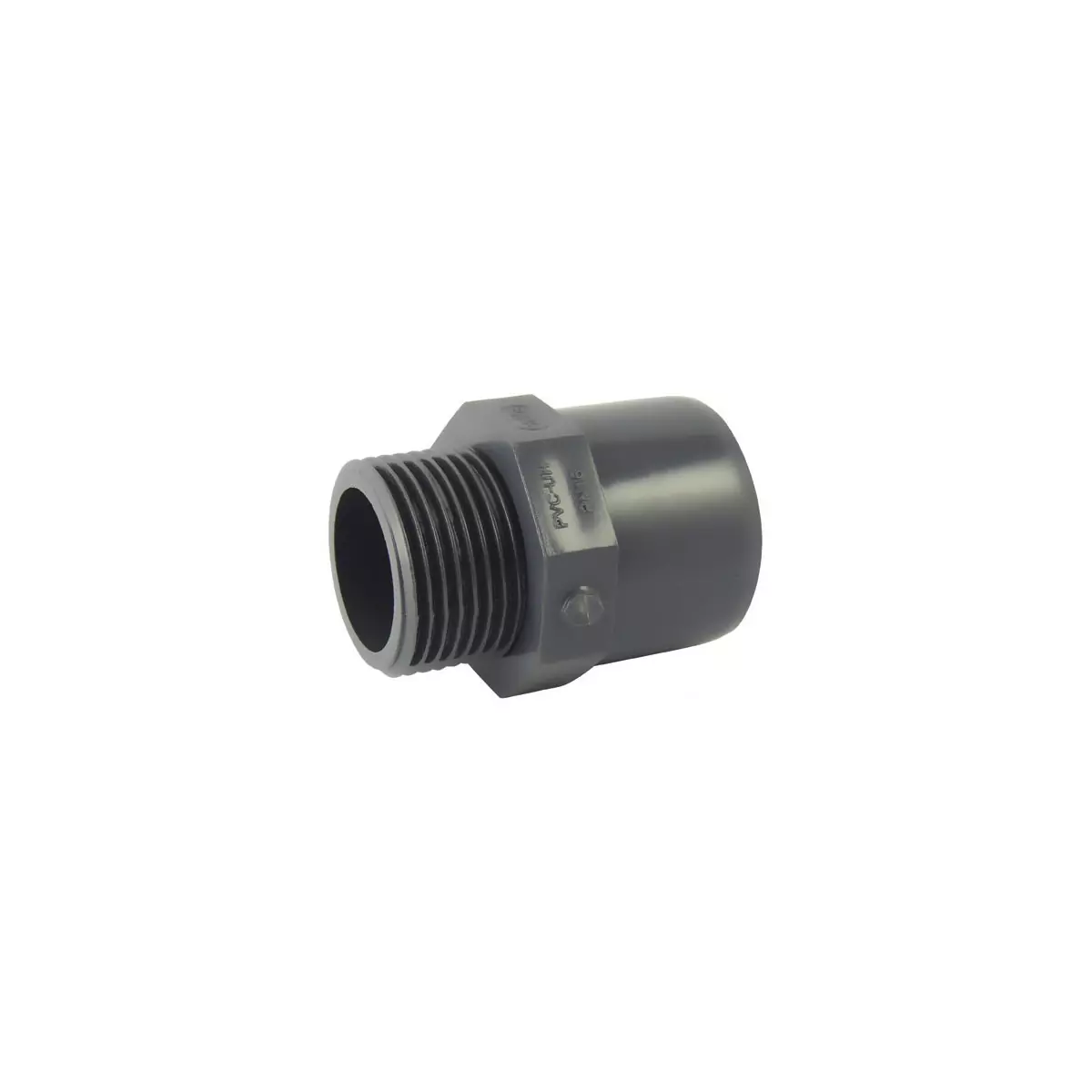 Male/female or male/male mixed PVC adapter to screw and stick