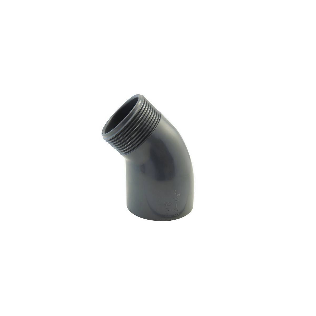 45 ° female male / male PVC joint and screw bend