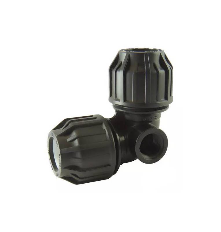 90 ° elbow compression adapter - female connection for sprinkler