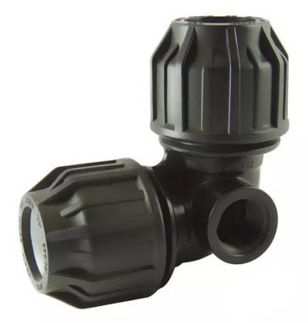 90 ° elbow compression adapter - female connection for sprinkler