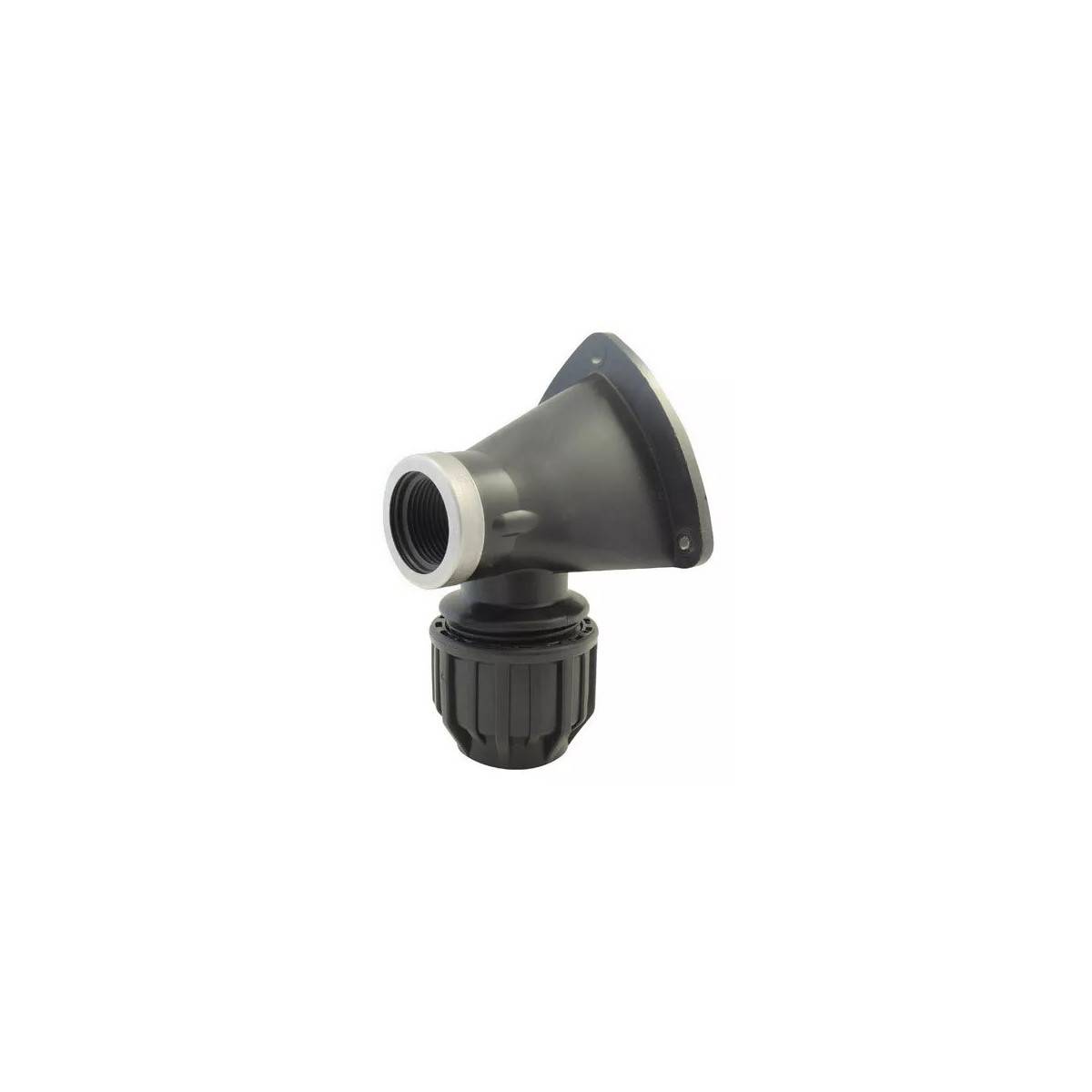 90 ° female angled compression adapter with wall lamp