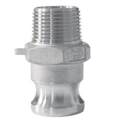 Male camlock coupling - male stainless steel threaded end - Type F