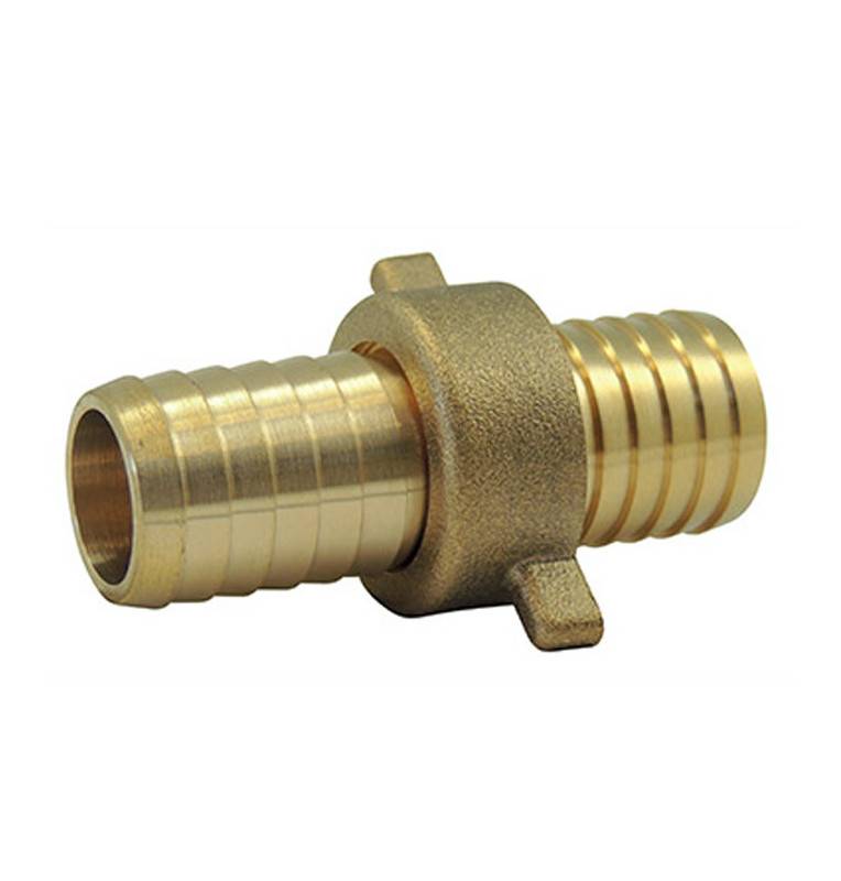 Splined Fittings: 2 Piece Swivel Connection with Elastomer Gasket Brass Wing Nut