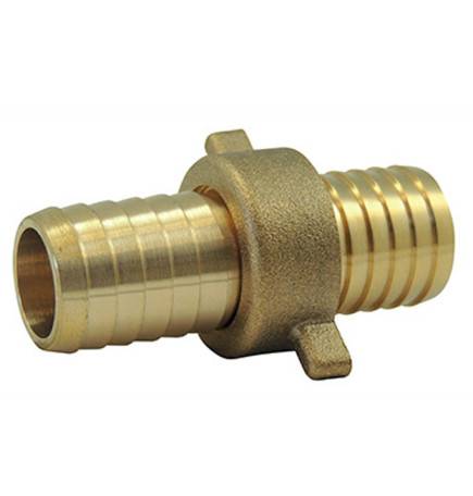 Splined Fittings: 2 Piece Swivel Connection with Elastomer Gasket Brass Wing Nut