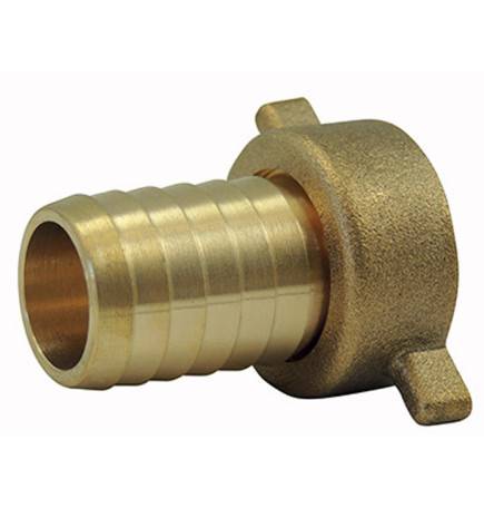 Barbed end - female thread with brass wing nut