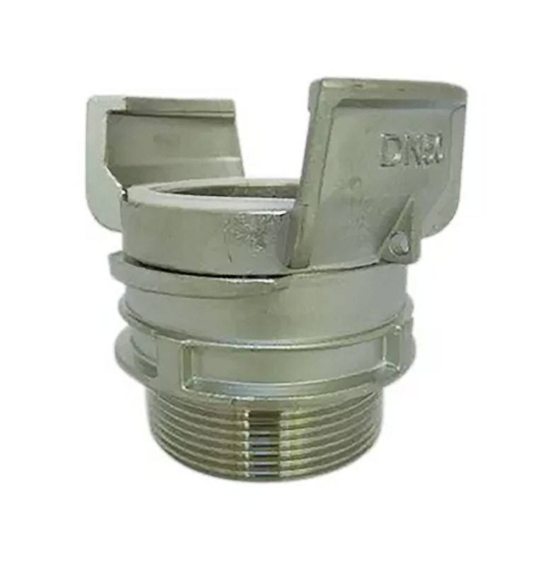 Half symmetrical fitting Guillemin, firefighter, male stainless steel threaded socket lock