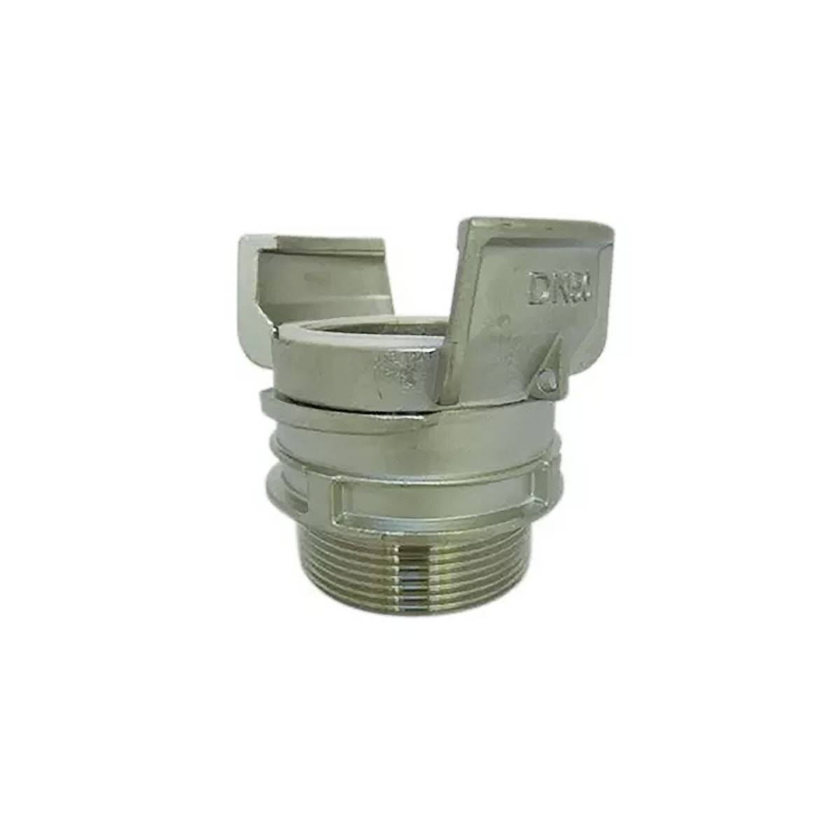 Half symmetrical fitting Guillemin, firefighter, male stainless steel threaded socket lock