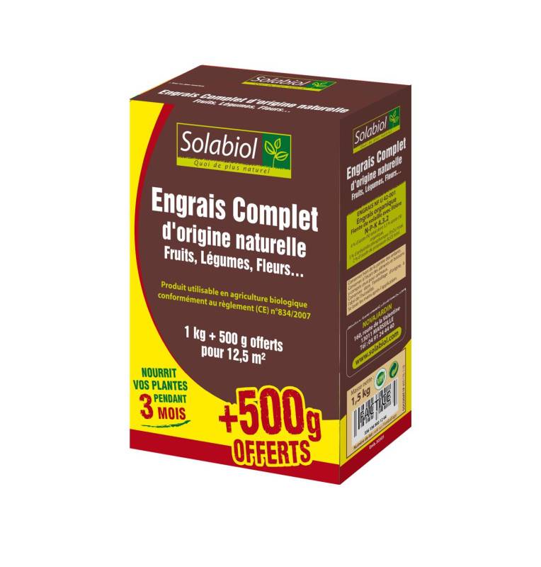 Engrais complet, Etui de 1kg + 500g offerts