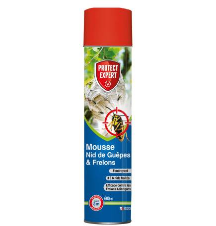 Mousse Nids de Guêpes et Frelons - aérosol de 600 ml