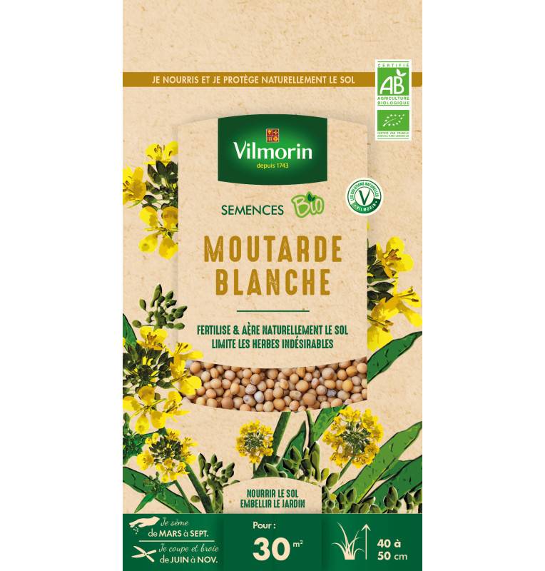 ORGANIC White Mustard Seeds, caja de 375 g