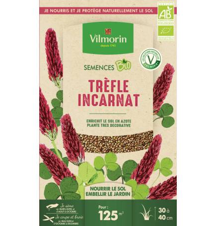 Graines de Trefle Incarnat BIO , boite de 375 grs