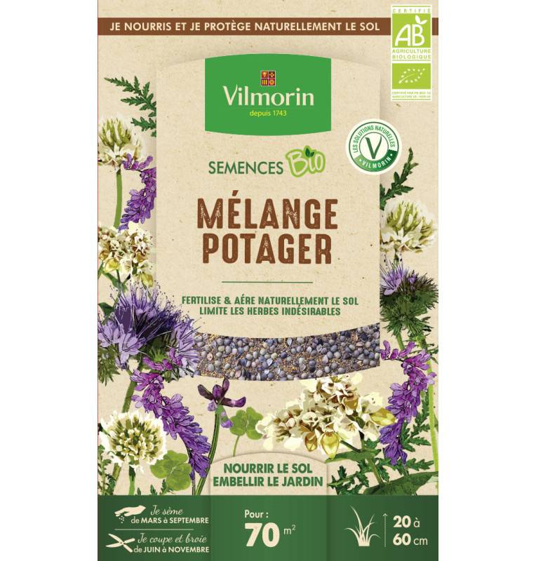 Graines Mélange Potager Bio , boite de 250 grs