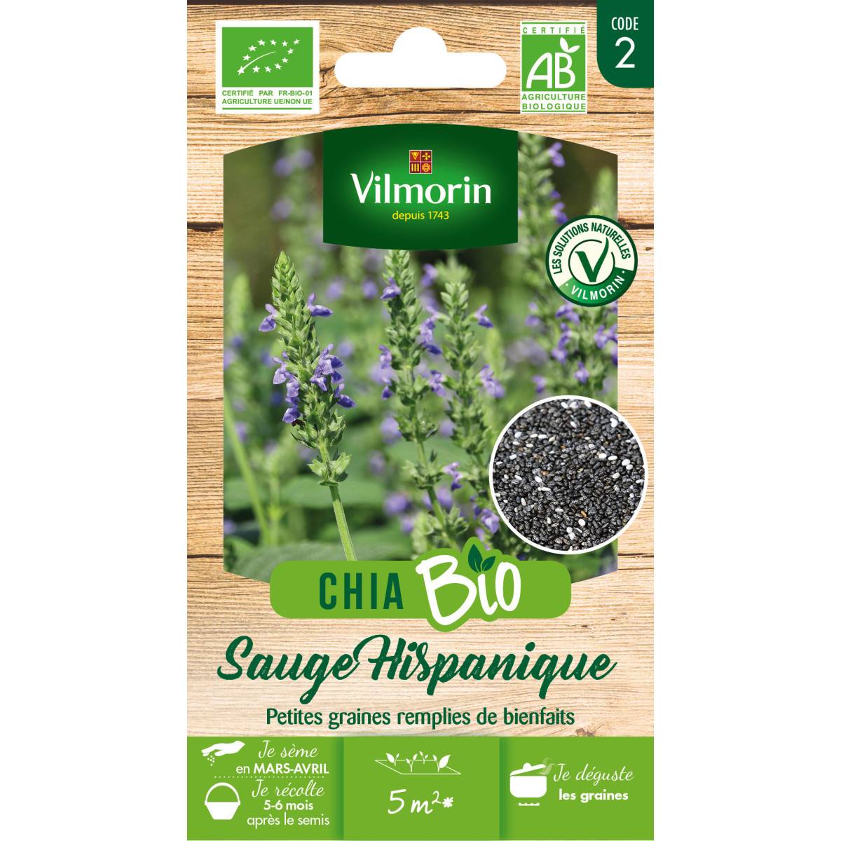 Sachet de graines CHIA - Sauge Hispanique - BIO