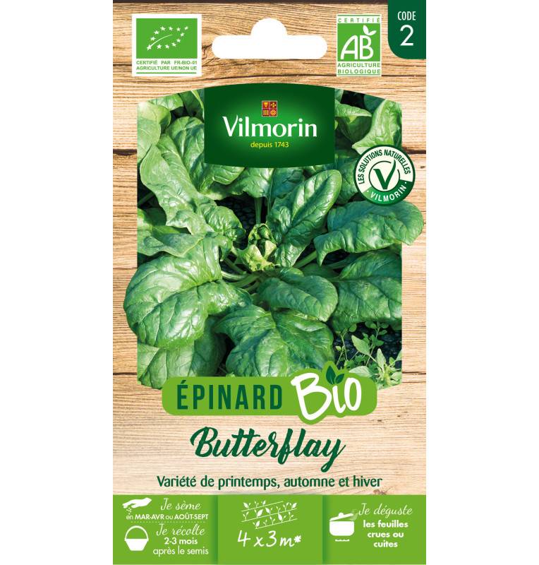 Sachet de graines Epinard Butterflay BIO