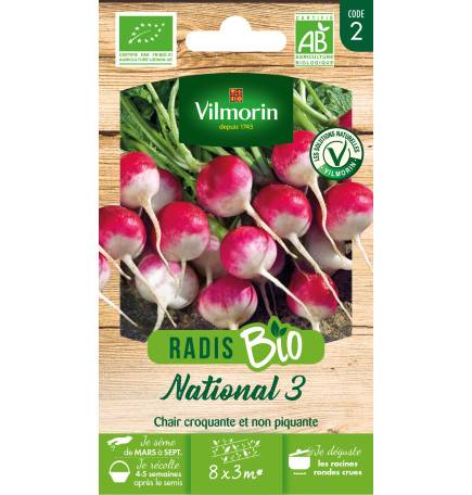 Sachet de graines Radis National 3 BIO