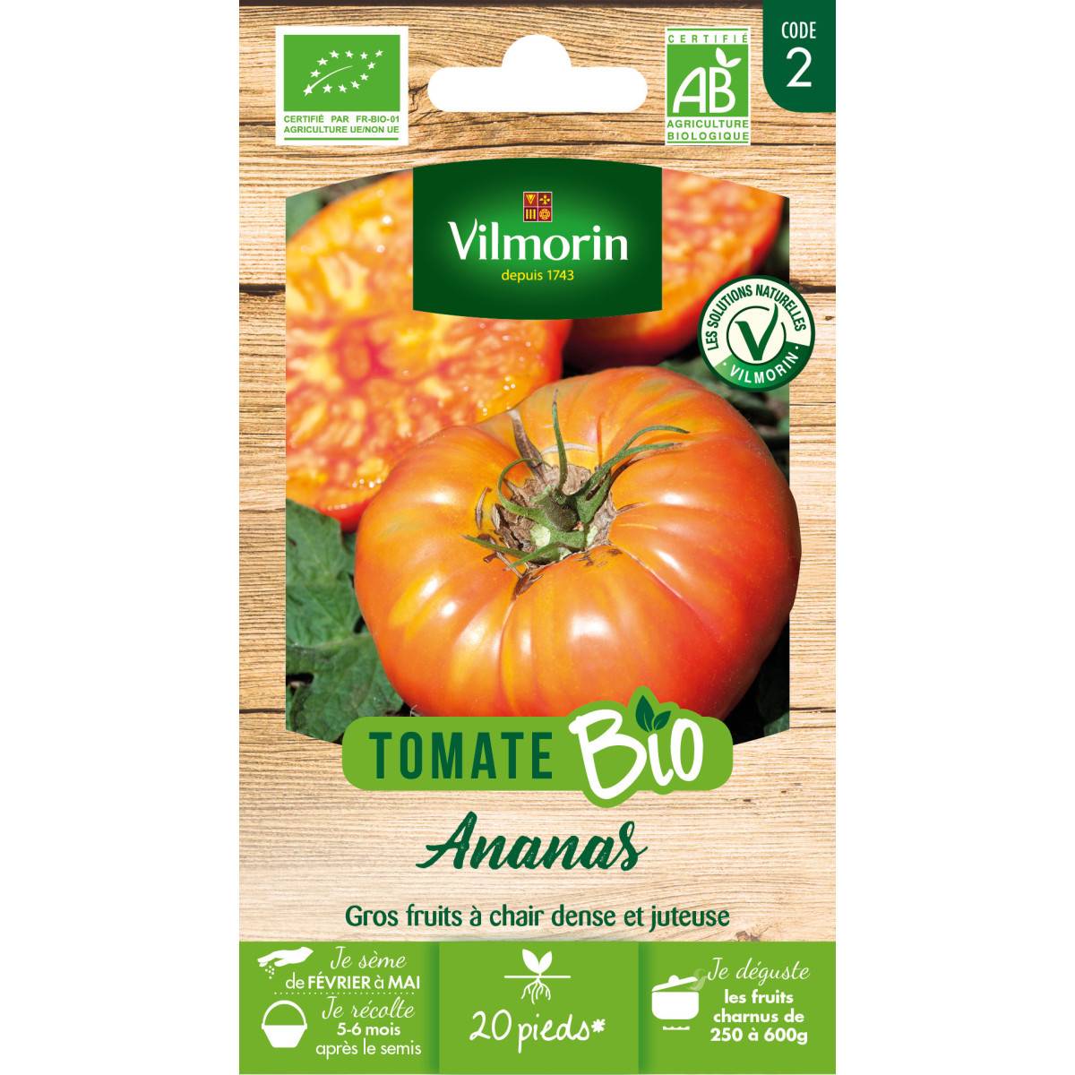 Sachet de graines Tomate Ananas BIO