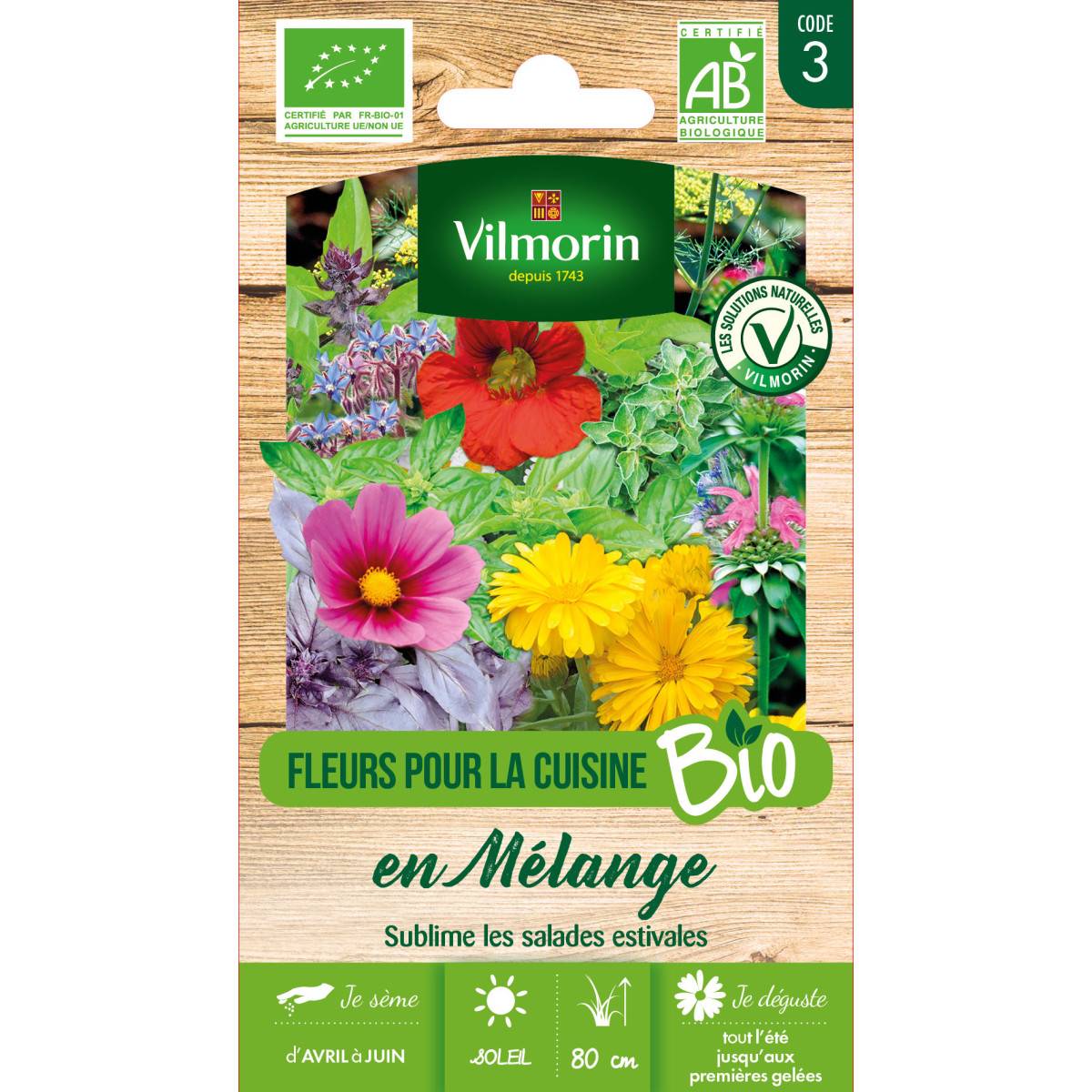 Sachet de graines Fleurs pour la cuisine en Mélange BIO