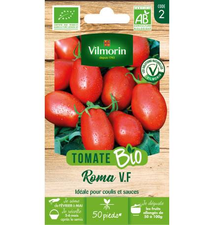 Sachet de graines Tomate Allongée Roma VF BIO