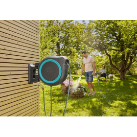 RollUp XL 35m automatic wall reel - GARDENA (turquoise blue)