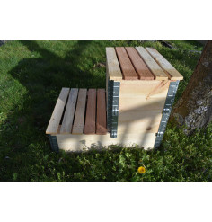 Composteur évolutif en bois naturel de 192 litres 800x600mm