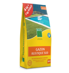 Gazon Rustique Sud BHS, sac de 5 kilos dont 1 gratuit