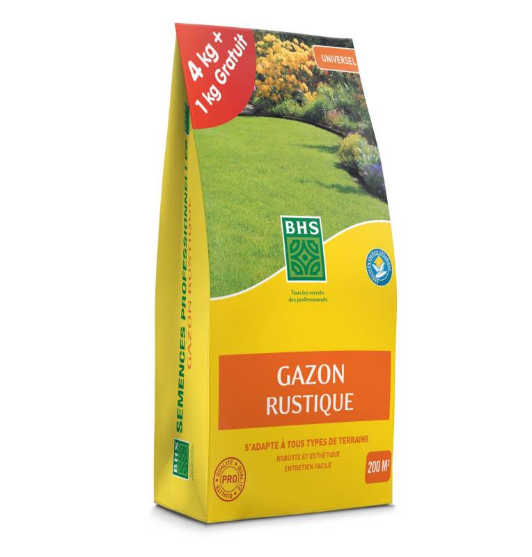 Gazon Rustique BHS, sac de 5 kilos dont 1 gratuit