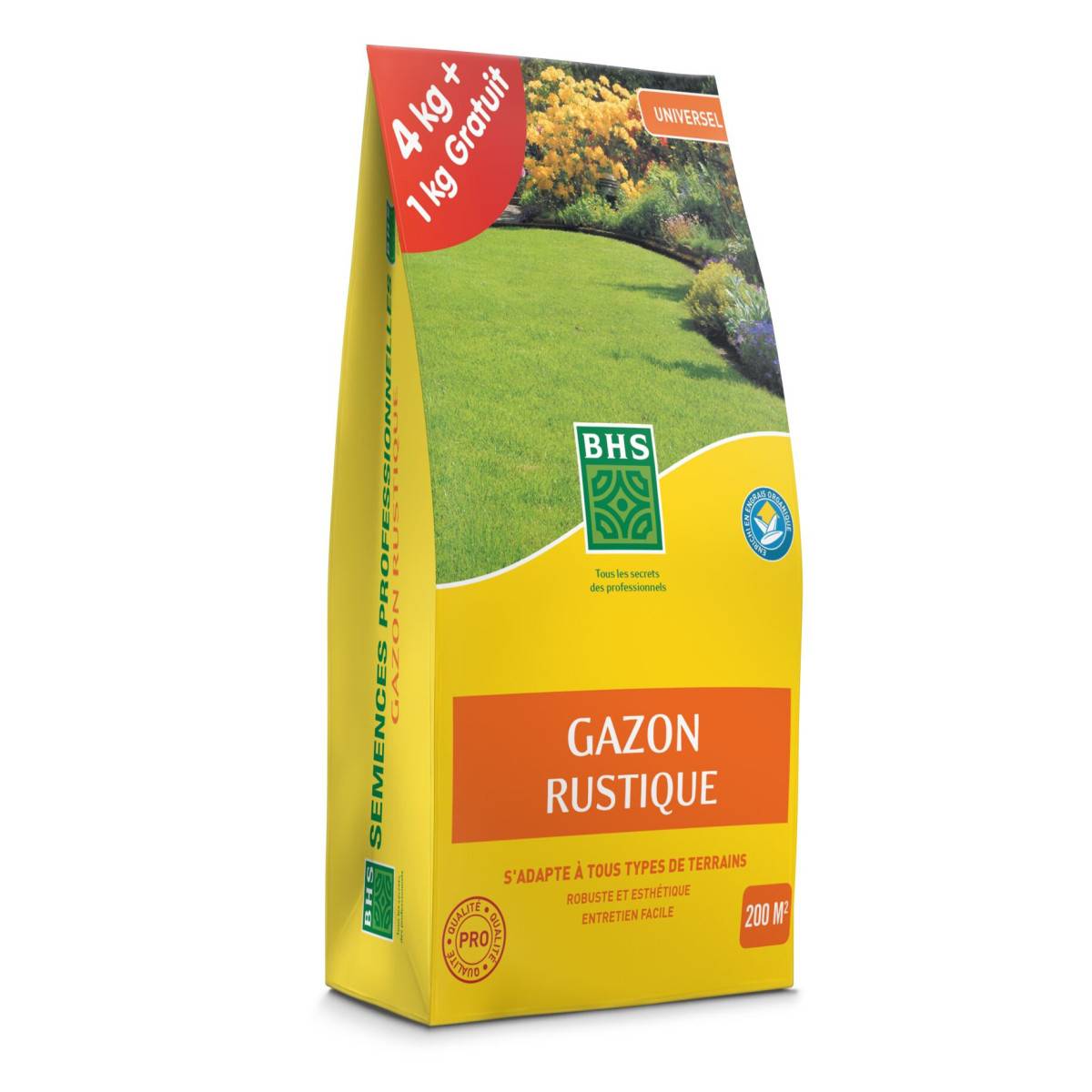 Gazon Rustique BHS, sac de 5 kilos dont 1 gratuit