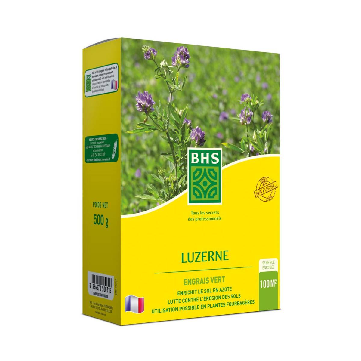 Luzerne BHS, carton de 500grs pour 100m²