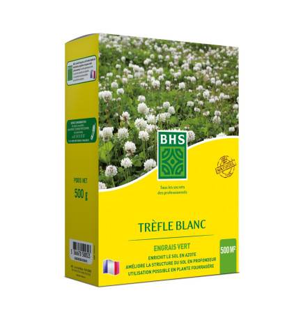 Trefle Blanc BHS , carton de 500grs , 500m²