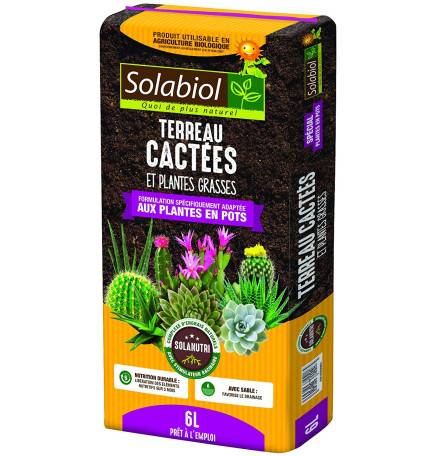 Terreau Cactées et plantes grasses 6L