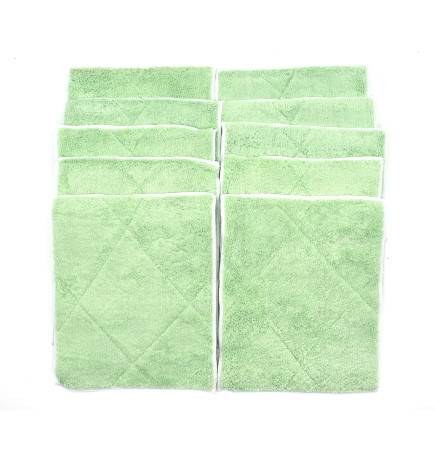 Lot de 5 Lavettes microfibres en bambou 25x20cm , nettoie toutes les surfaces sans trace