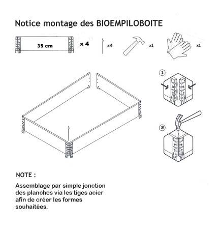 Réhausse de palette BIOEMPILOBOITE en bois naturel