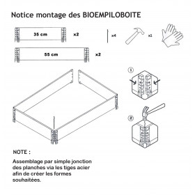 Réhausse de palette BIOEMPILOBOITE en bois naturel